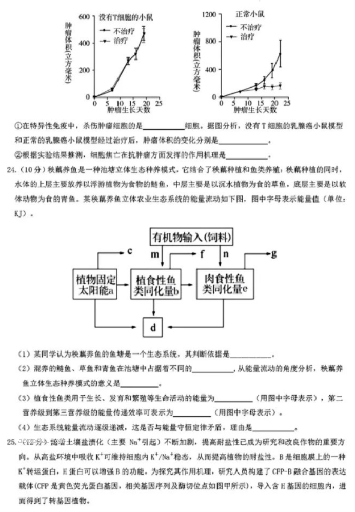 山东中学联盟2024高考考前热身押题生物试题及答案解析