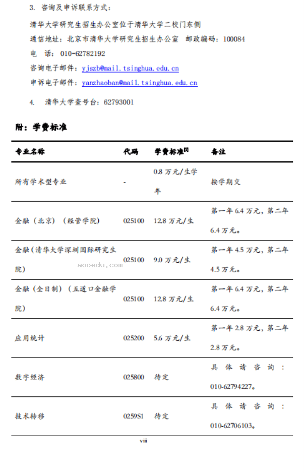 清华大学2025年硕士研究生招生简章