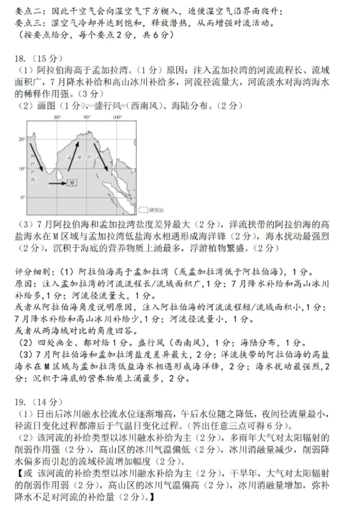 山东新高考联合质量测评2025高三10月联考地理试题及答案