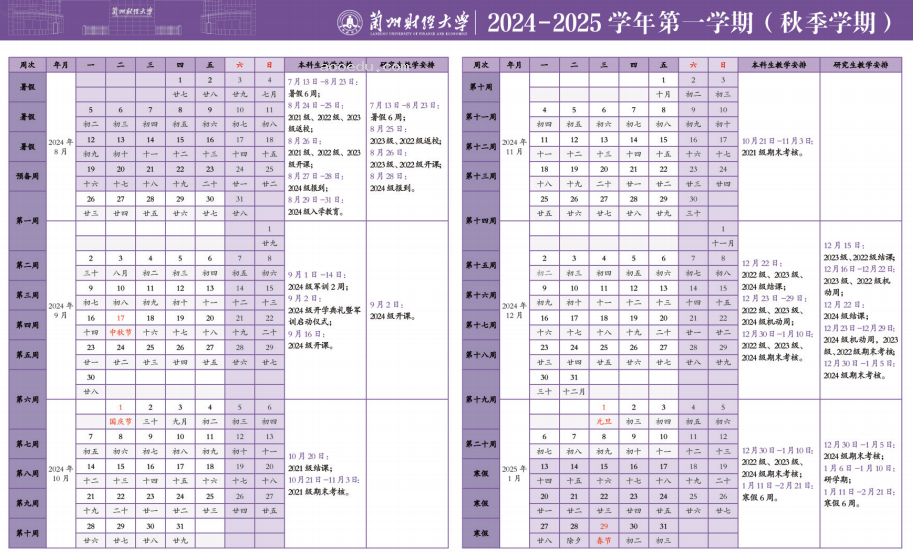 2025年兰州财经大学寒假放假开始及结束时间 几号开学